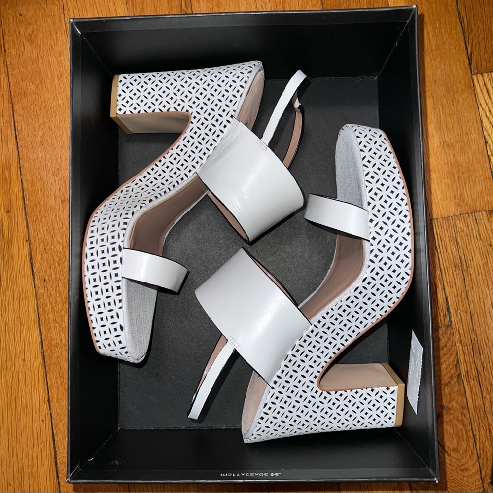 ZAC Zac Posen Virginia Block Platform Heel Slingback Sandals New In Box NWT